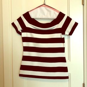 Ann Taylor Factory Black and White Blouse